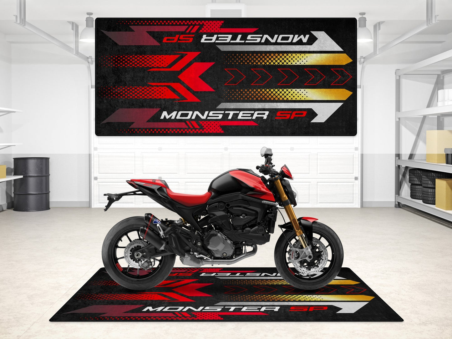 Designed Pit Mat for Ducati Monster SP Motorcycle - MM7196