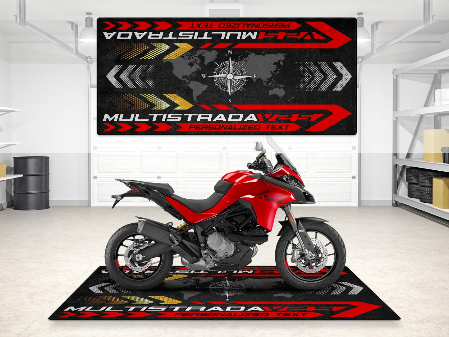 Designed Pit Mat for Ducati Multistrada V2 S Motorcycle - MM7163