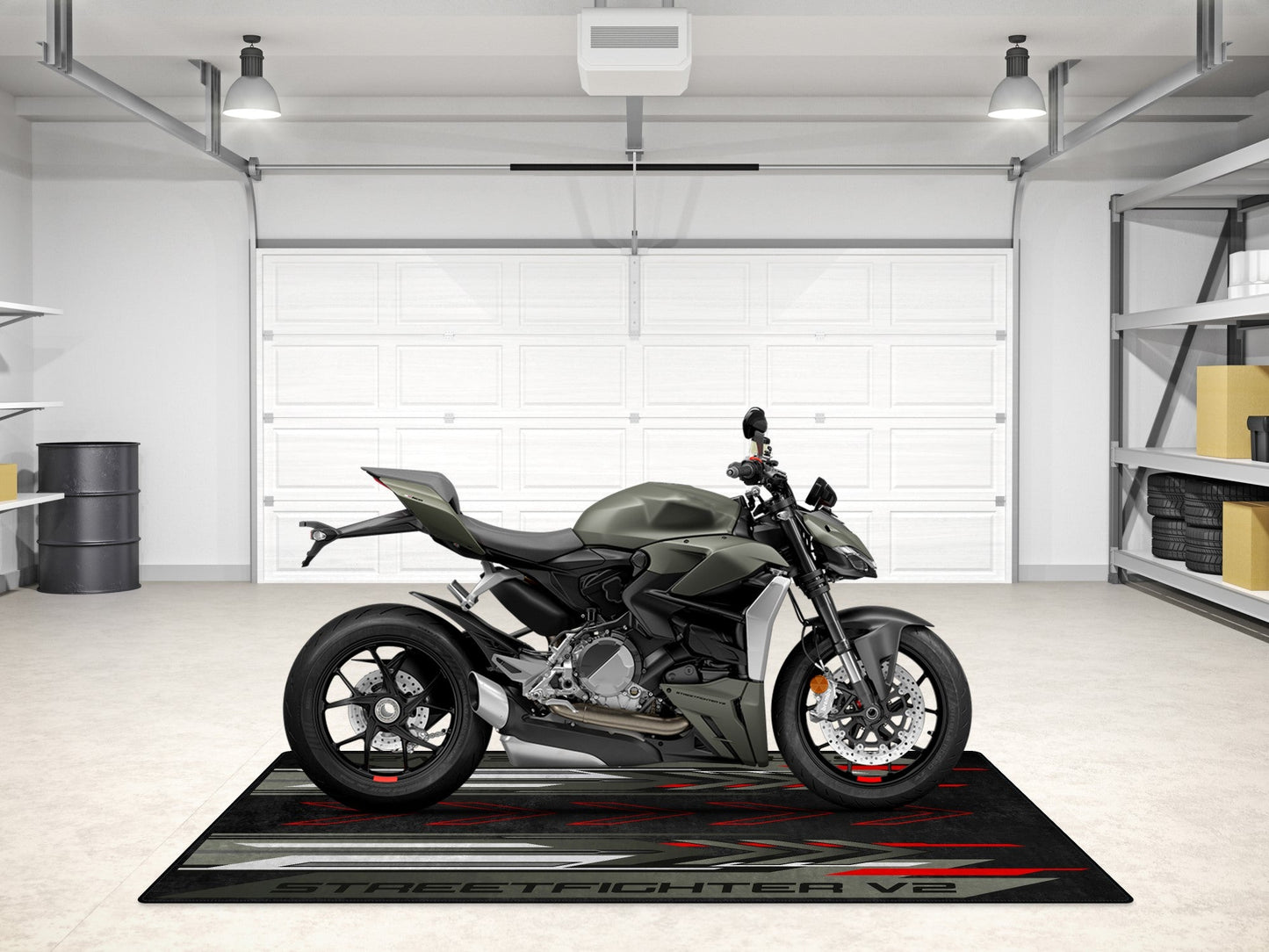 Designed Pit Mat for Ducati Streetfighter V2 Motorcycle - MM7258