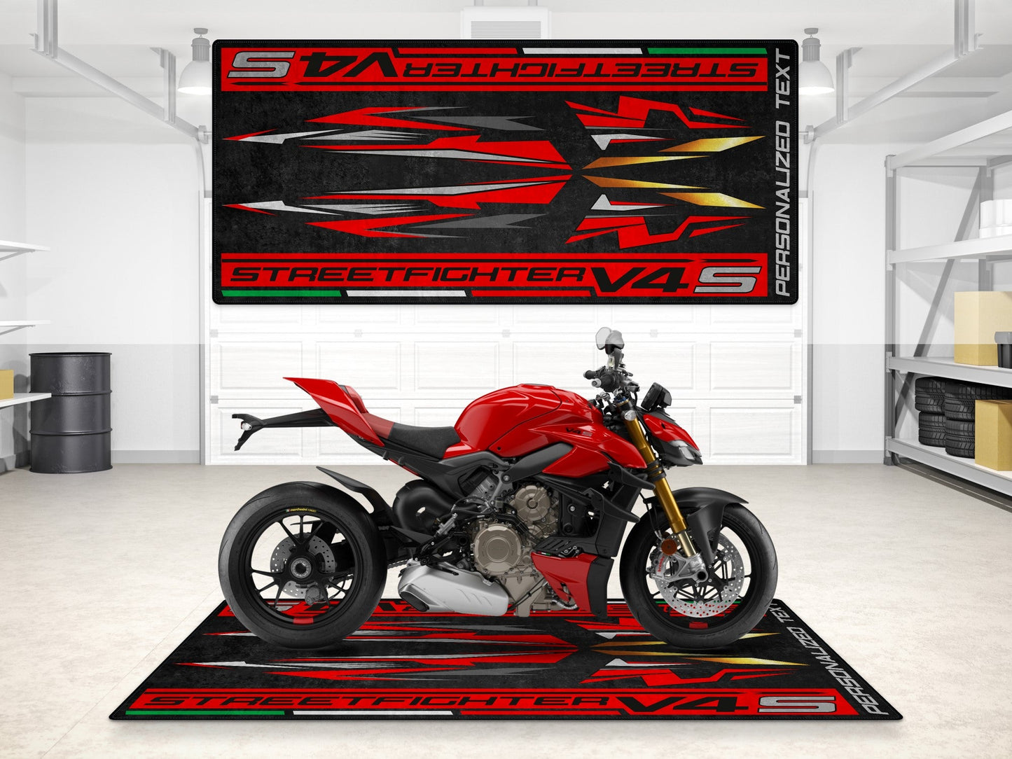 Designed Pit Mat for Ducati Streetfighter V4 S Motorcycle - MM7260