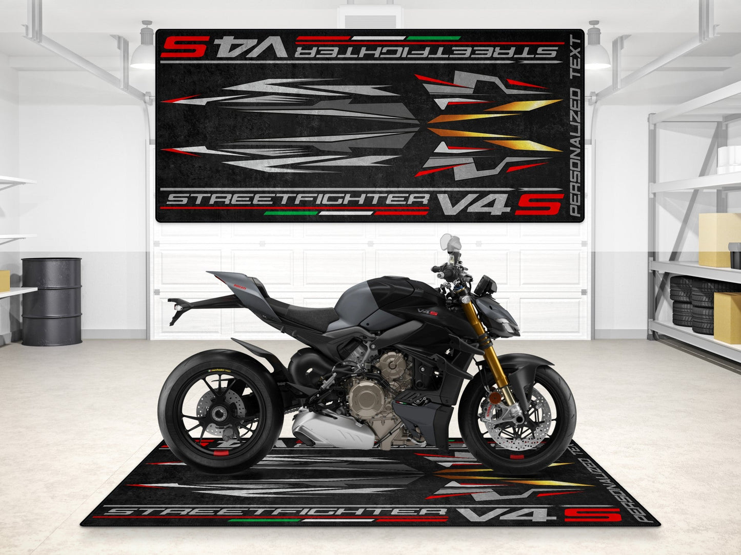 Designed Pit Mat for Ducati Streetfighter V4 S Motorcycle - MM7260
