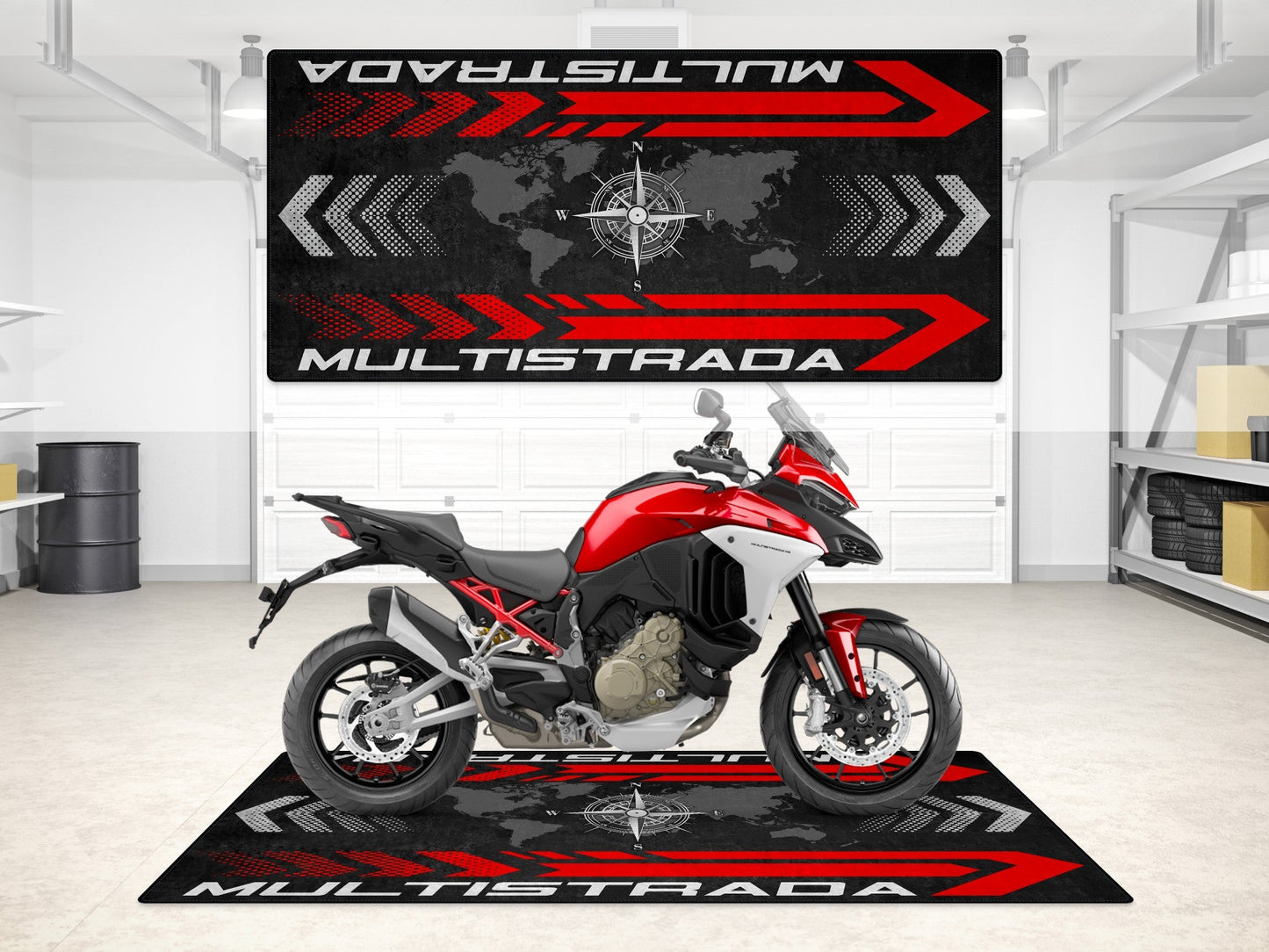 Designed Pit Mat for Ducati Multistrada Motorcycle - MM7177
