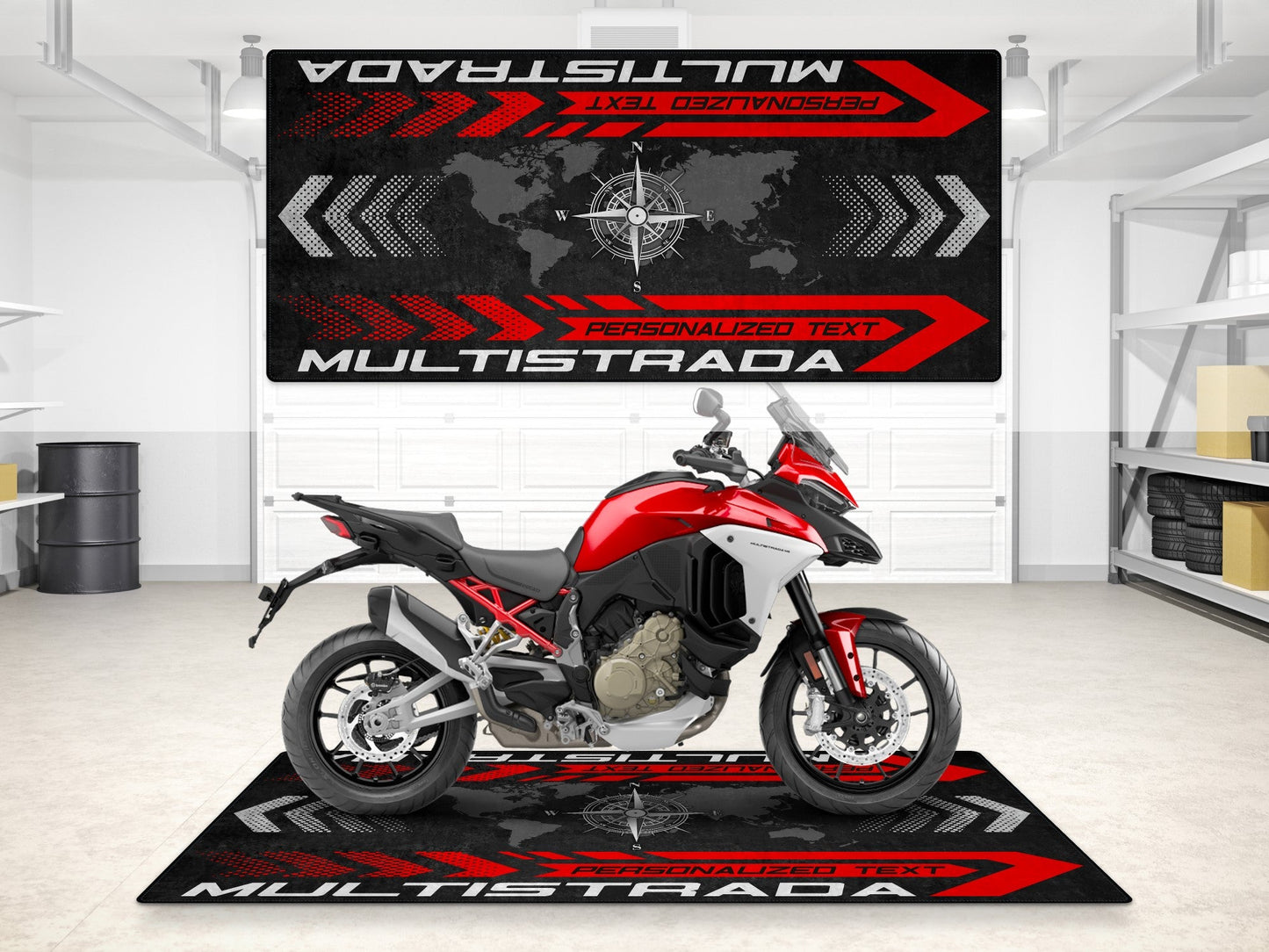 Designed Pit Mat for Ducati Multistrada Motorcycle - MM7177