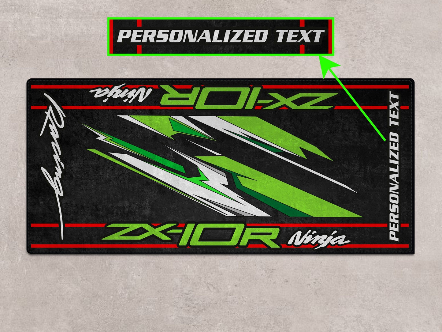 Designed Pit Mat for Kawasaki ZX-10R Motorcycle - MM7250