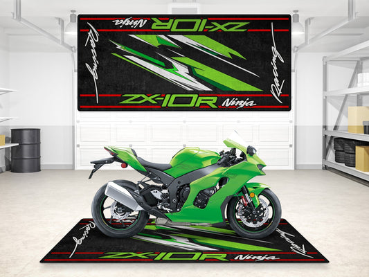 Designed Pit Mat for Kawasaki ZX-10R Motorcycle - MM7250