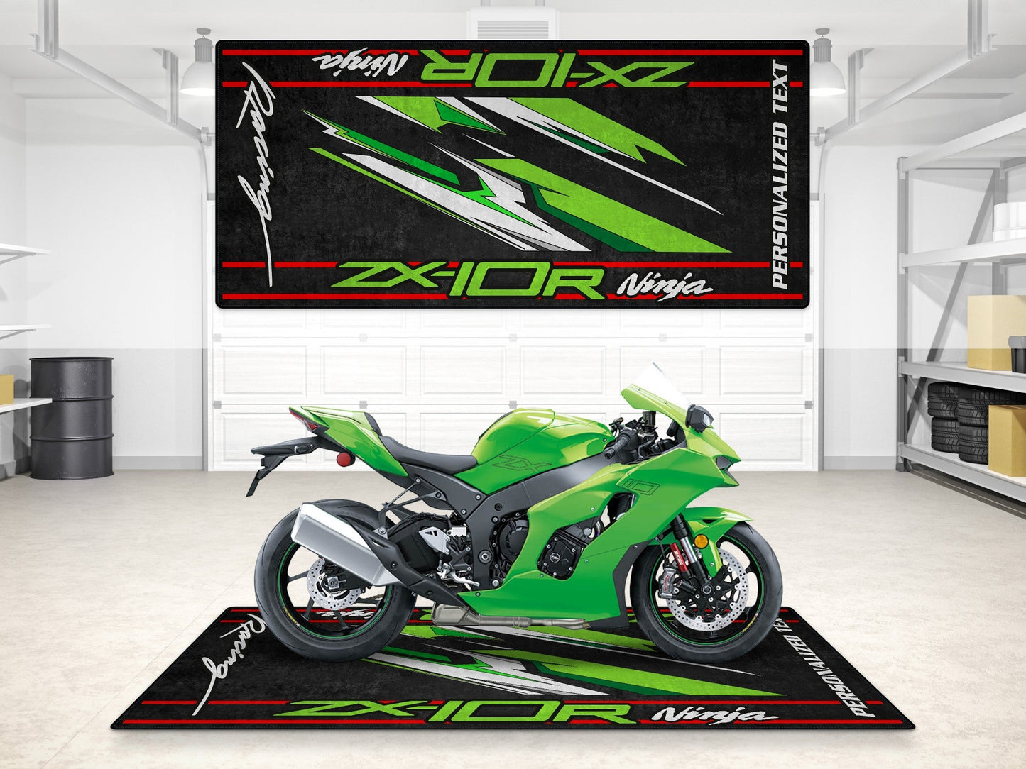 Designed Pit Mat for Kawasaki ZX-10R Motorcycle - MM7250