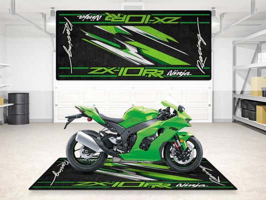 Designed Pit Mat for Kawasaki ZX-10RR Motorcycle - MM7267