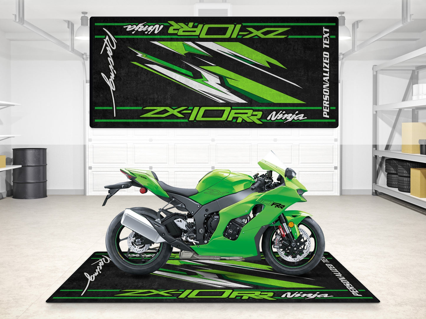 Designed Pit Mat for Kawasaki ZX-10RR Motorcycle - MM7267
