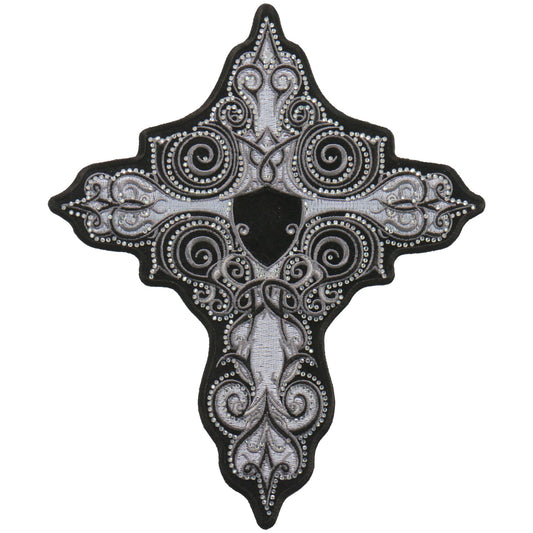 Hot Leathers PPC3277 9 Inch Purple Stone Cross Patch