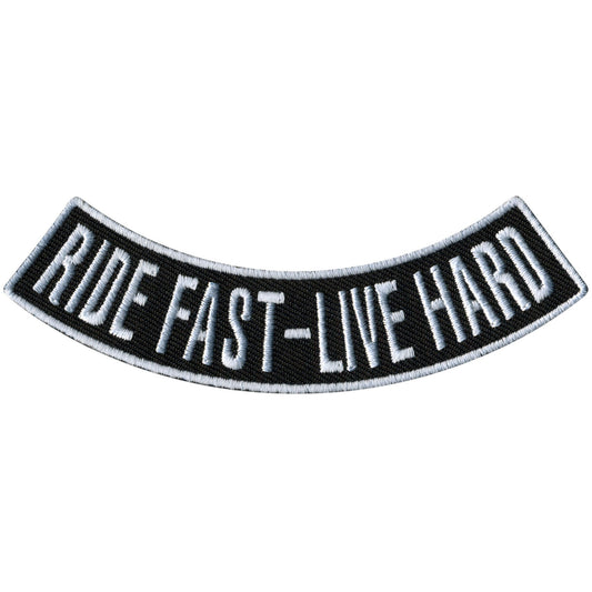 Hot Leathers Ride Fast - Live Hard 4” X 1” Bottom Rocker Patch