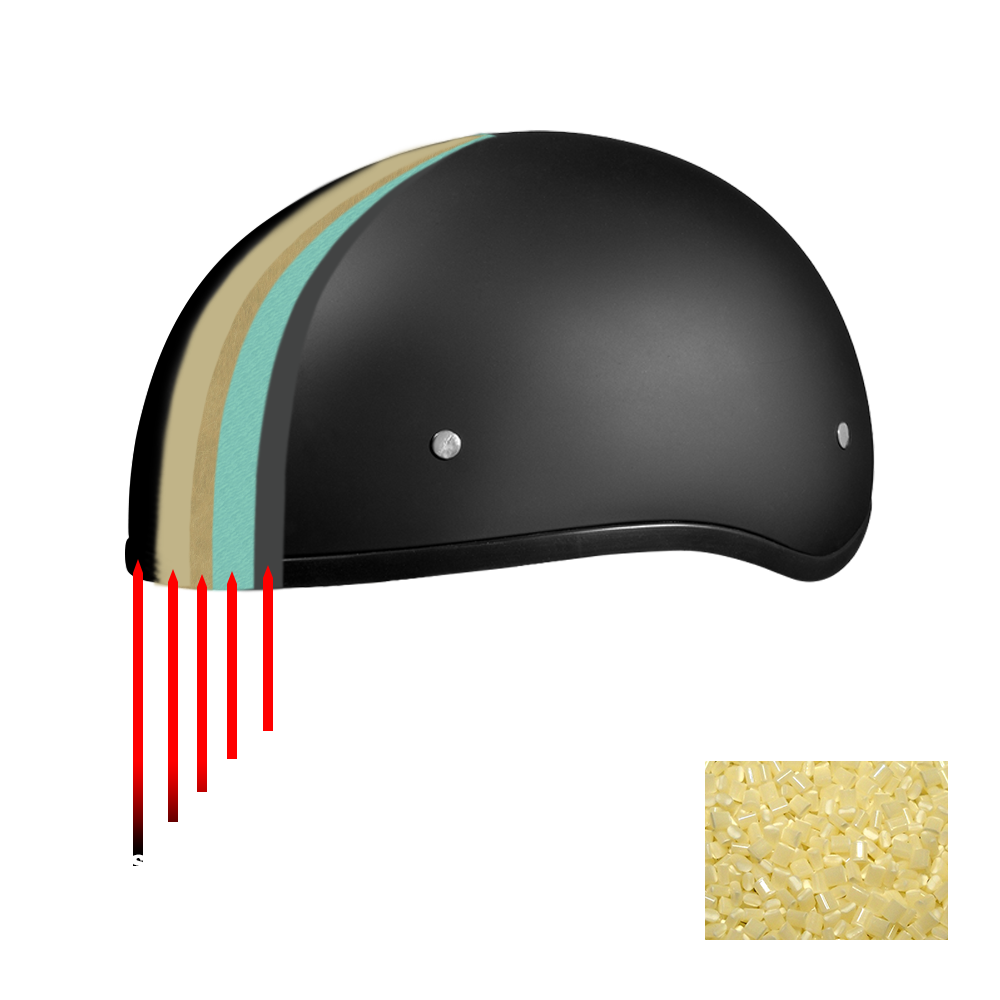 DOT Approved Daytona Motorcycle Half Face Helmet - Skull Cap Graphics for Men & Women, Scooters, ATVs, UTVs & Choppers - W/ Make 'Em Pay