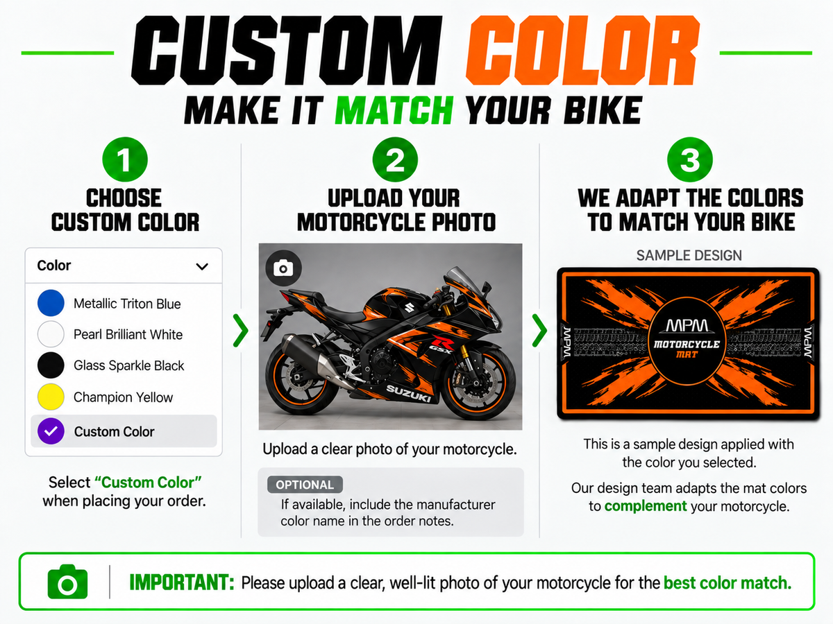 Designed Pit Mat for Suzuki V-STROM 800 Motorcycle - MM7375