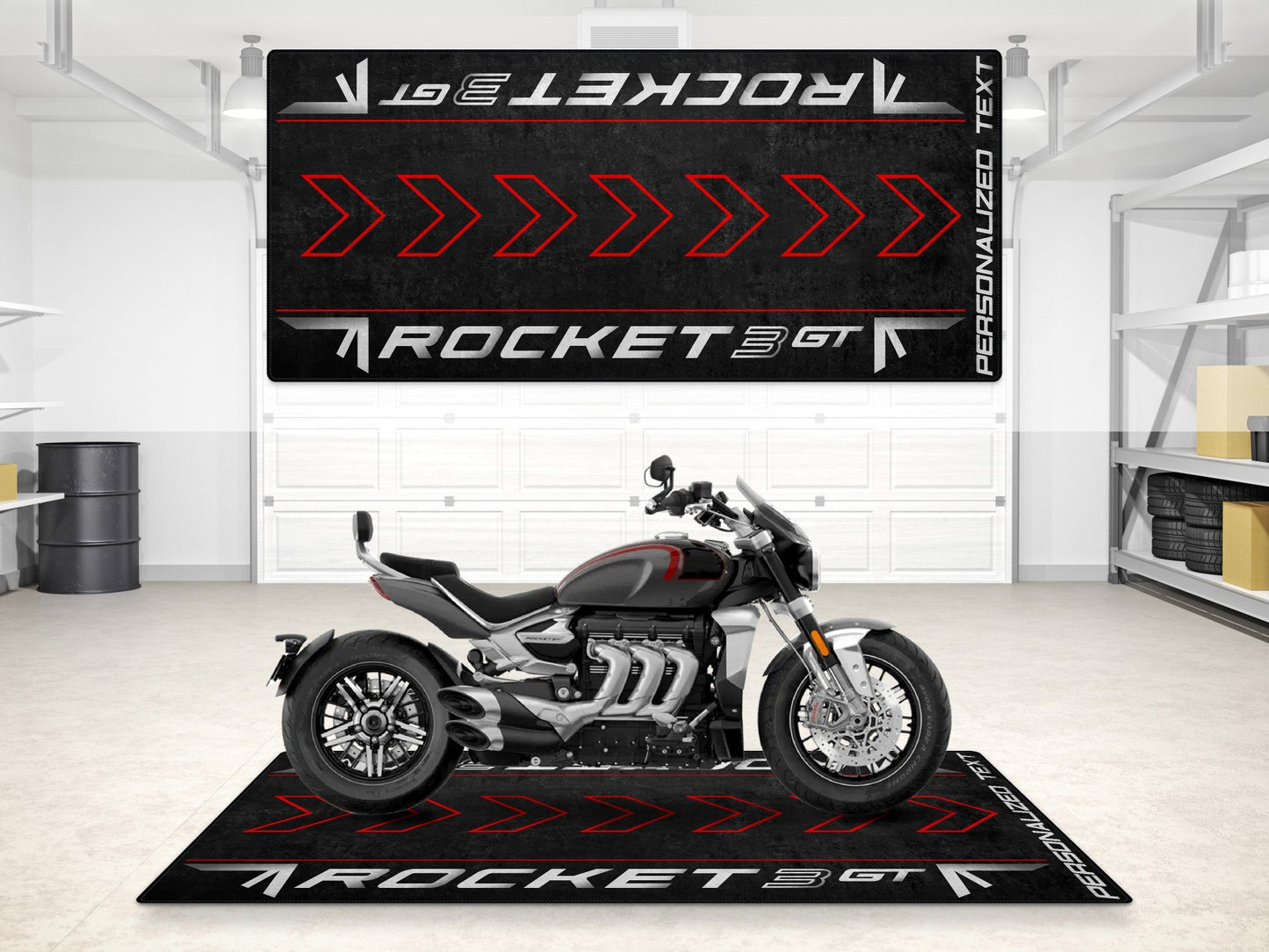 Designed Pit Mat for Rocket 3 GT Models Motorcycle - MM7200