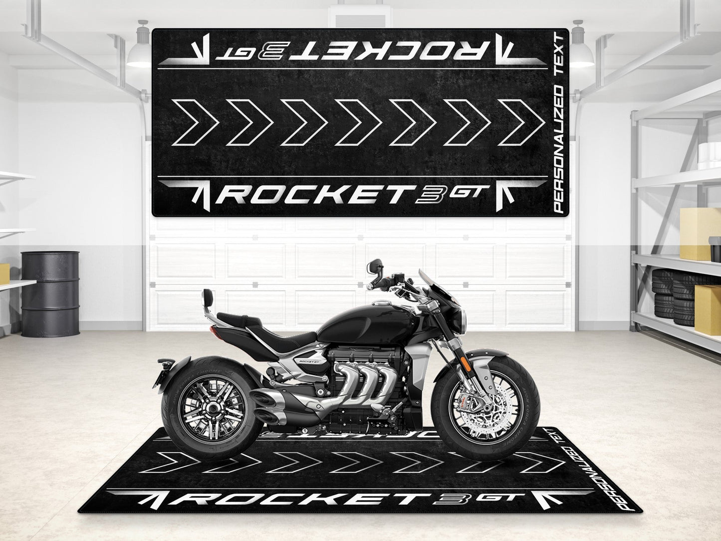 Designed Pit Mat for Rocket 3 GT Models Motorcycle - MM7200