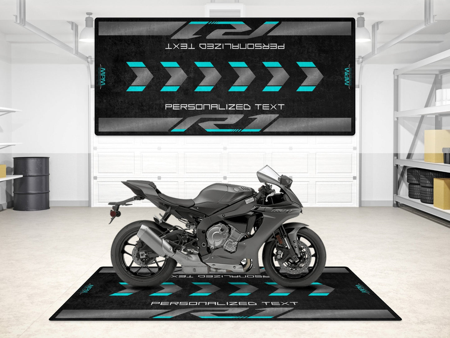 Designed Pit Mat for Yamaha R1 Motorcycle - MM7111
