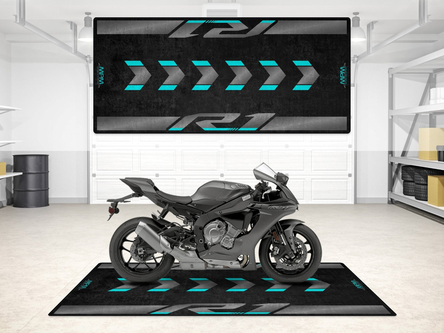 Designed Pit Mat for Yamaha R1 Motorcycle - MM7111