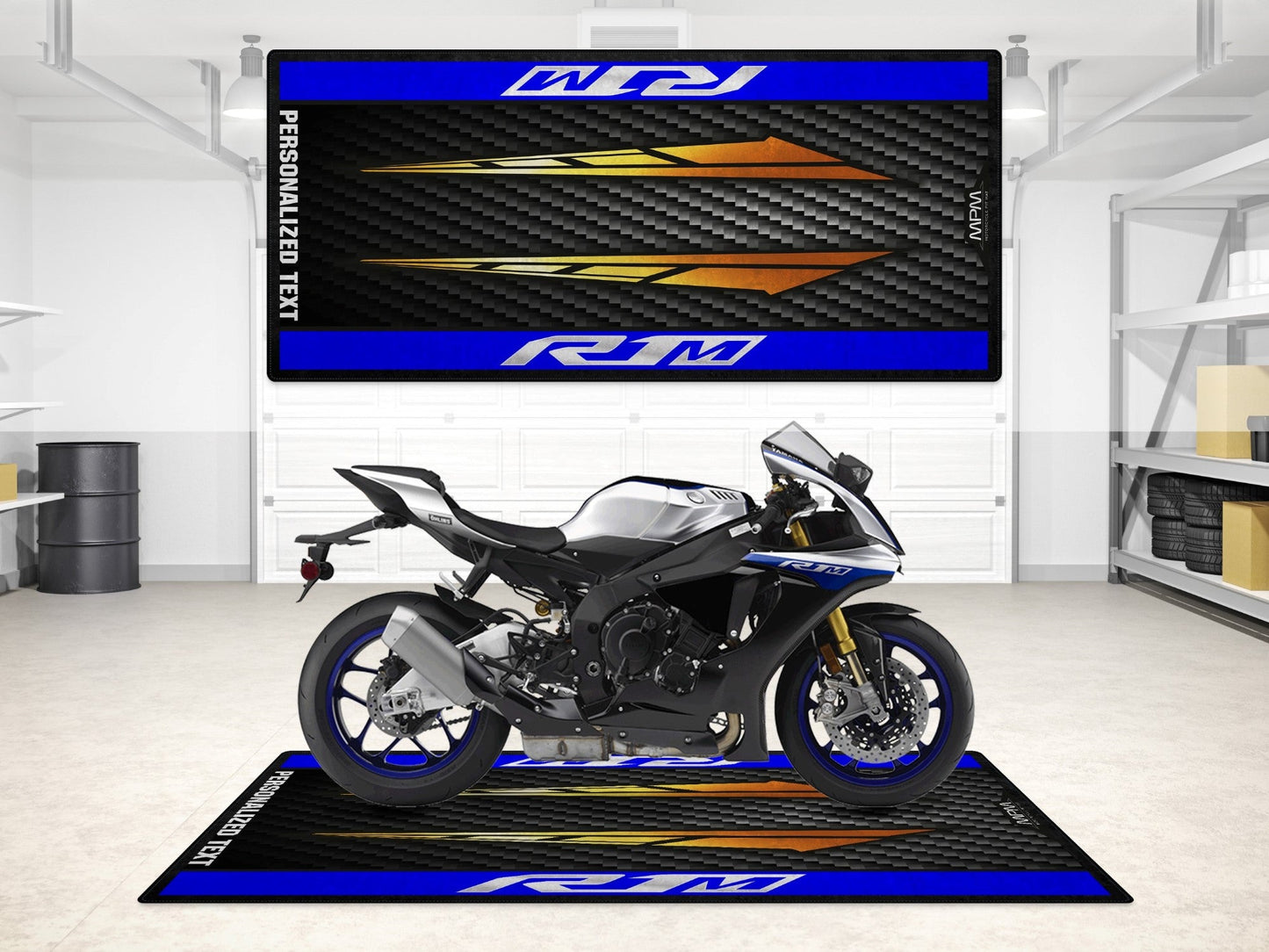 Designed Pit Mat for Yamaha R1M Motorcycle - MM7112