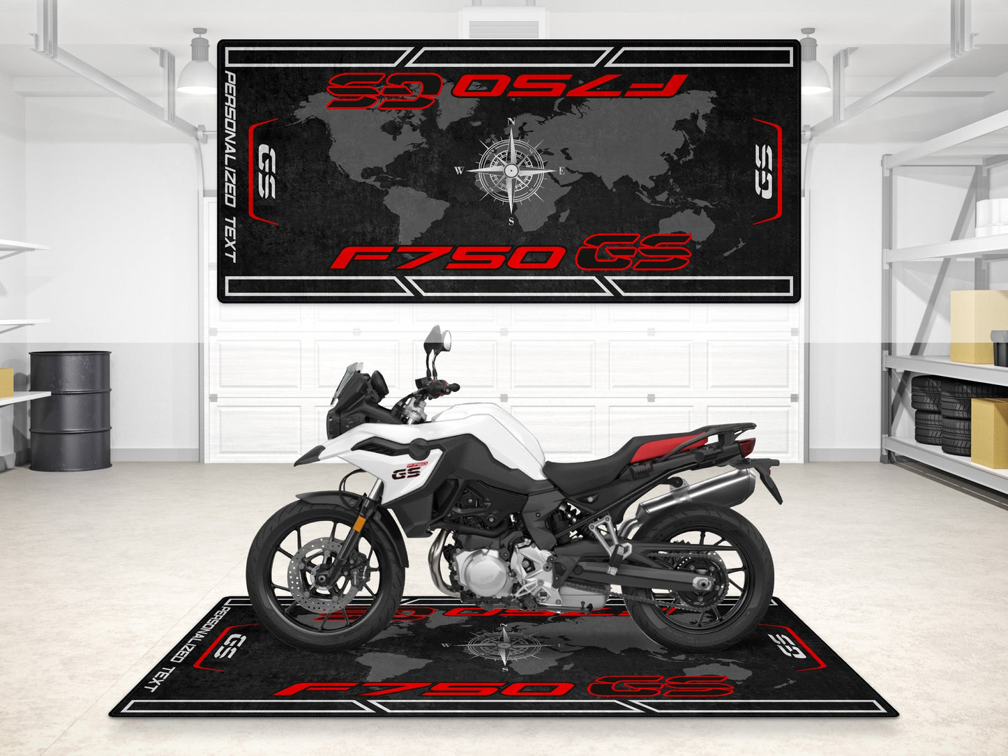 Designed Pit Mat for BMW F750 GS Motorcycle - MM7296