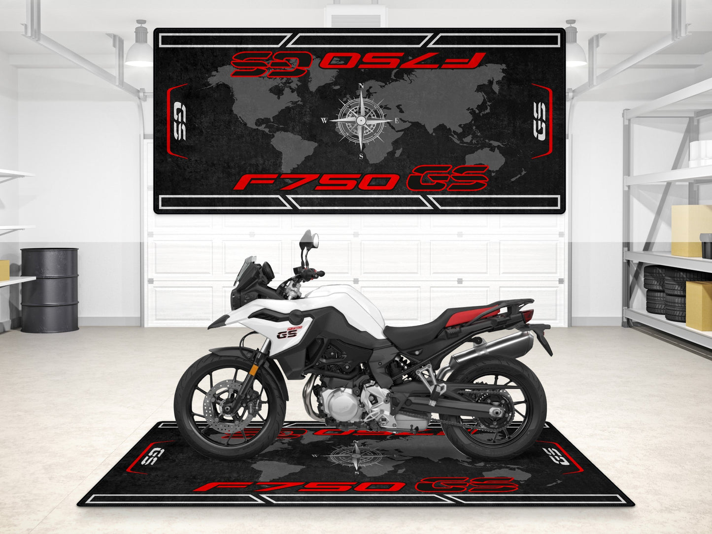 Designed Pit Mat for BMW F750 GS Motorcycle - MM7296