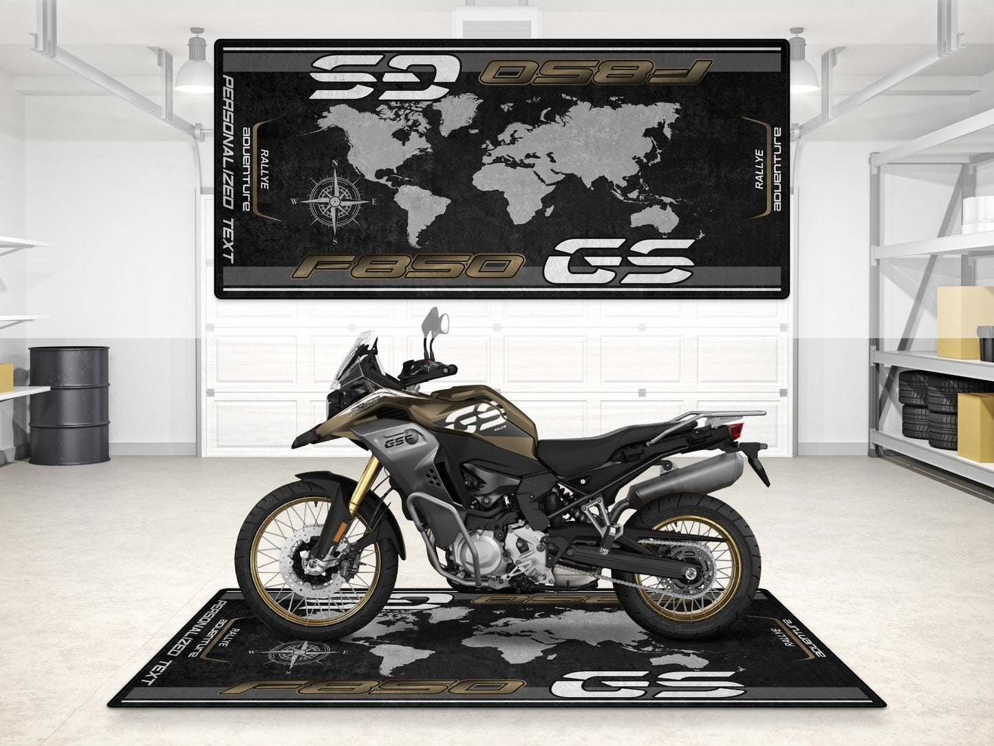 Designed Pit Mat for BMW F850 GS Adventure Motorcycle - MM7290