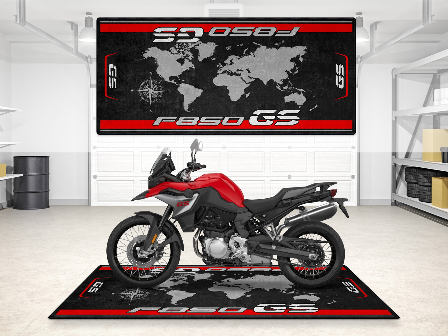 Designed Pit Mat for BMW F850 GS Motorcycle - MM7295