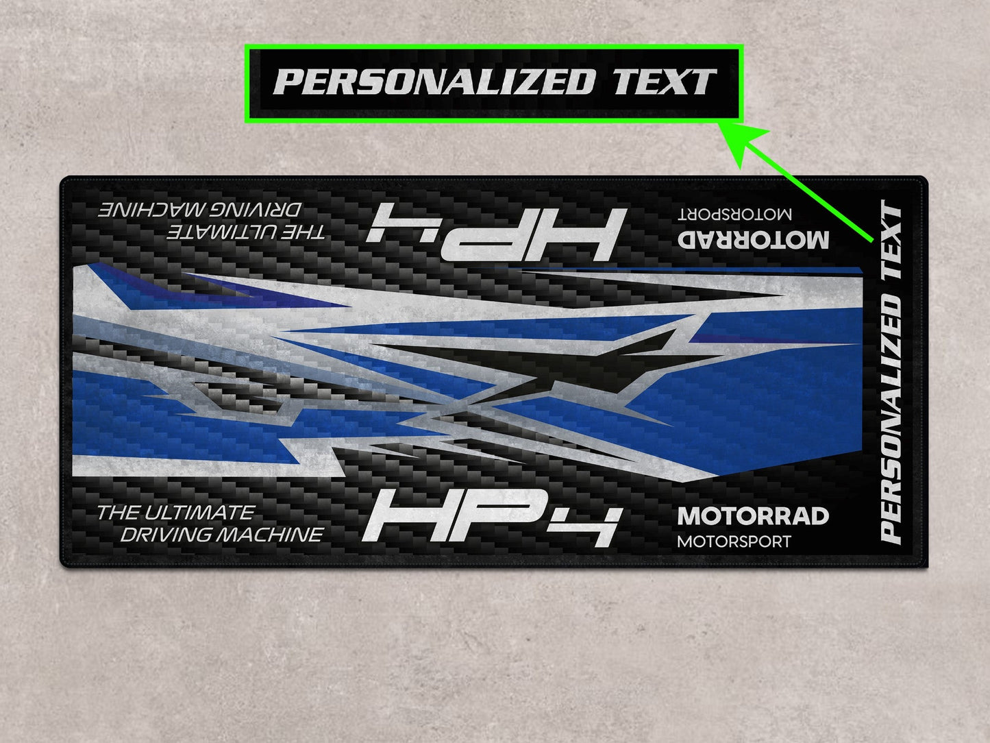 Designed Pit Mat for BMW 1000RR HP4 Motorcycle - MM7254