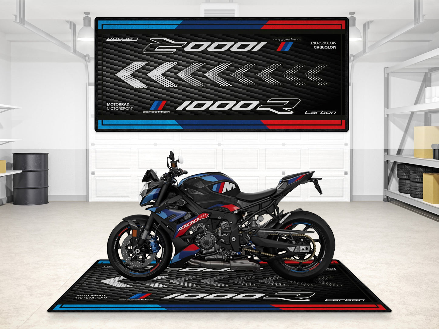 Designed Pit Mat for BMW M1000R Motorcycle - MM7281