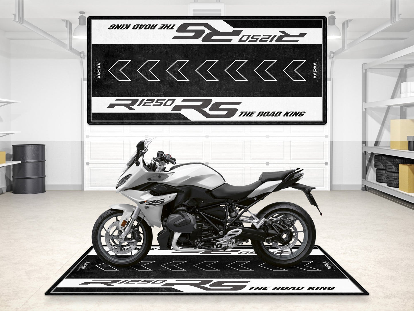Designed Pit Mat for BMW R1250 RS Motorcycle - MM7160