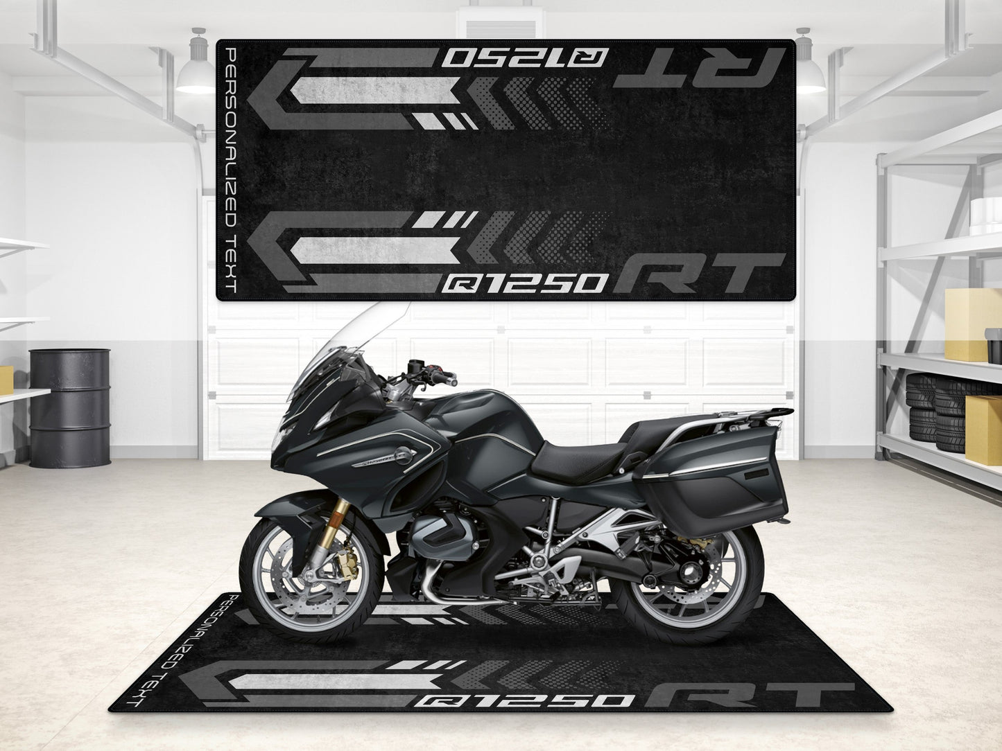 Designed Pit Mat for BMW R1250 RT Motorcycle - MM7283