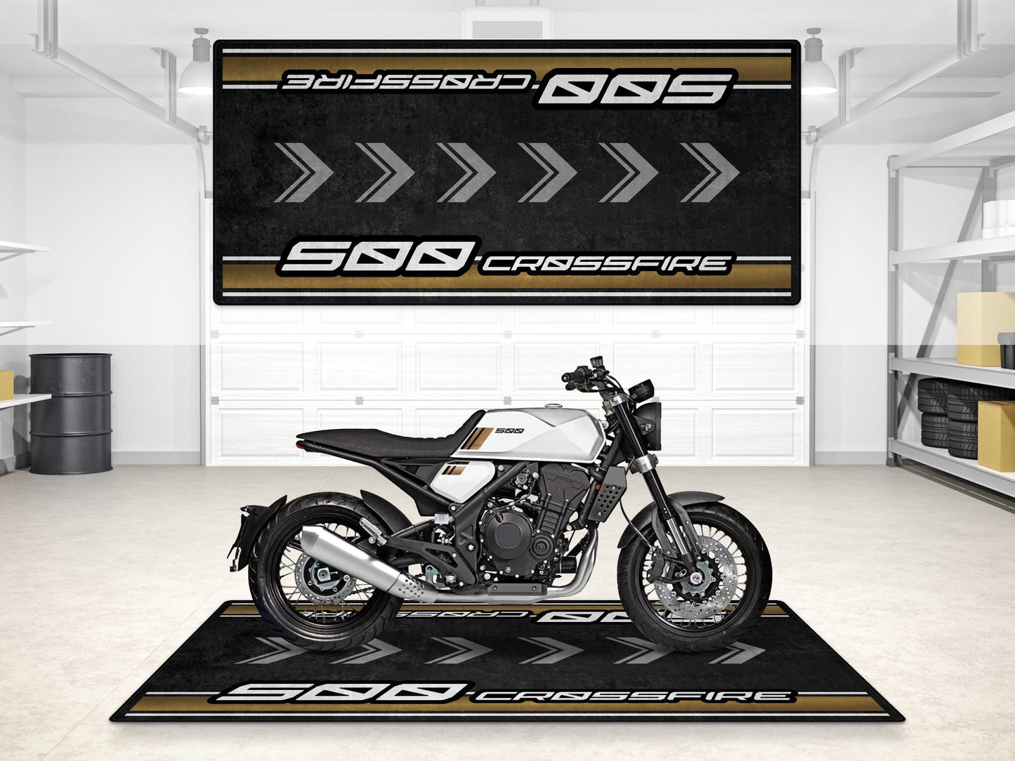Designed Pit Mat for Brixton 500 Crossfire  Motorcycle - MM7293