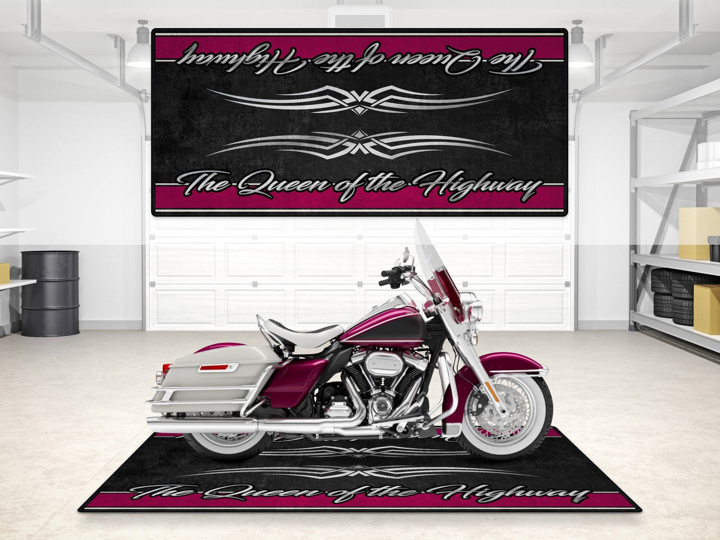 Motorcycle Mat for Touring Motorcycle "The Queen of the Highway" - MM7299
