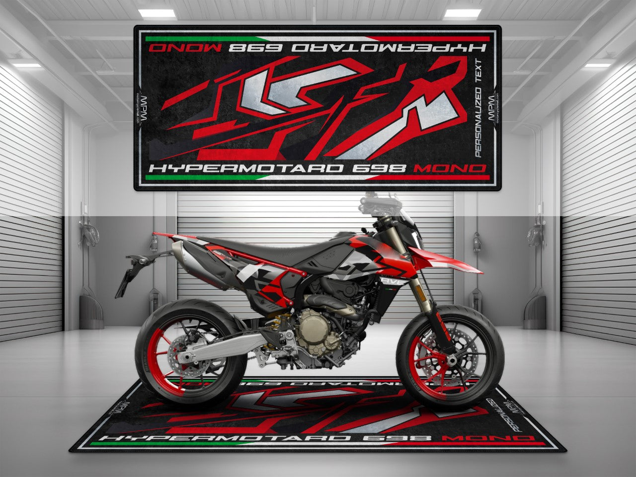 Designed Pit Mat for Ducati Hypermotard 698 Mono RVE Motorcycle - MM4105