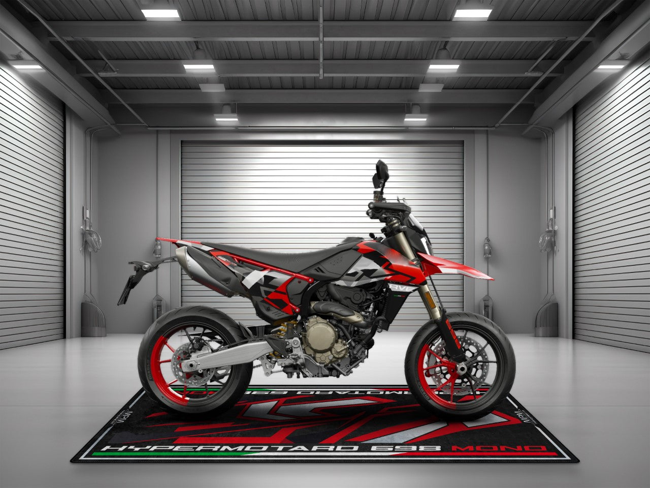 Designed Pit Mat for Ducati Hypermotard 698 Mono RVE Motorcycle - MM4105