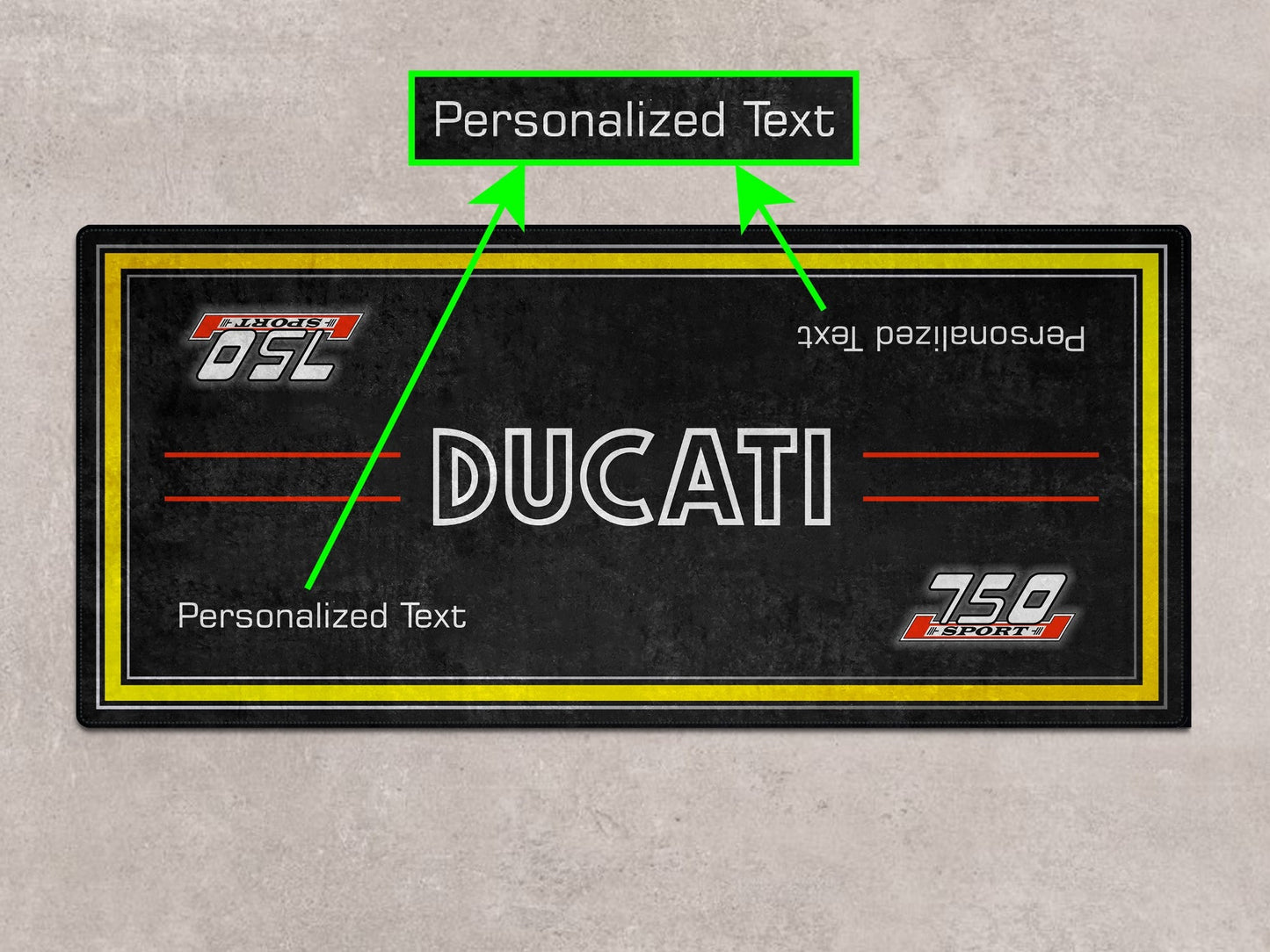 Designed Pit Mat for Ducati Classic 750 Sport Motorcycle - MM7223