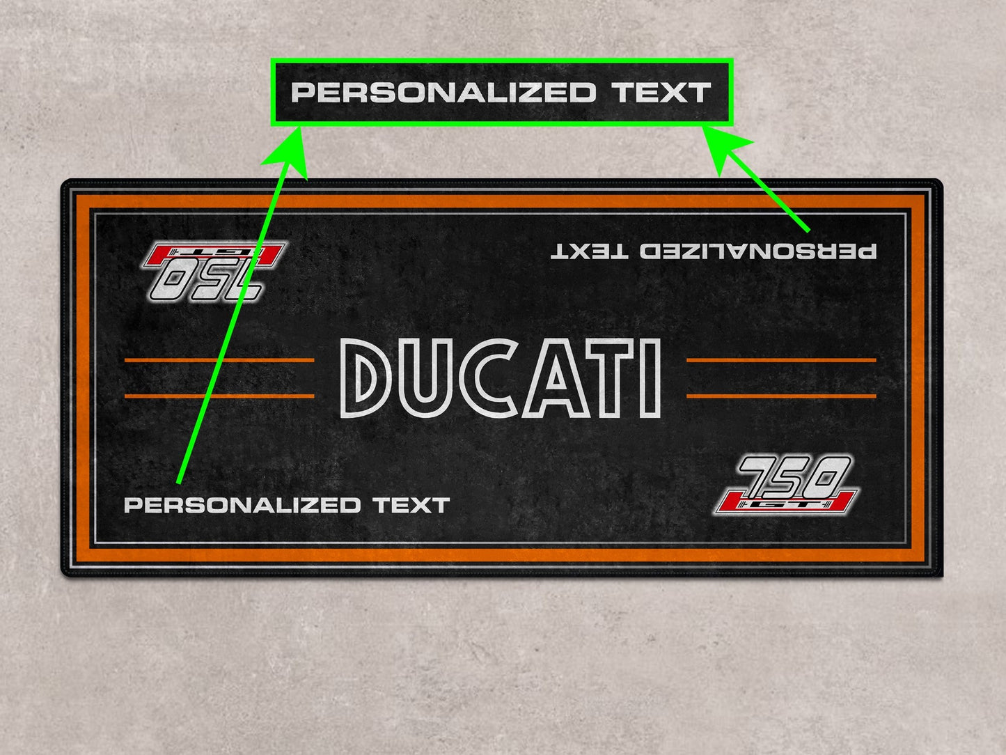 Designed Pit Mat for Ducati 750 GT 1973 Motorcycle - MM7203