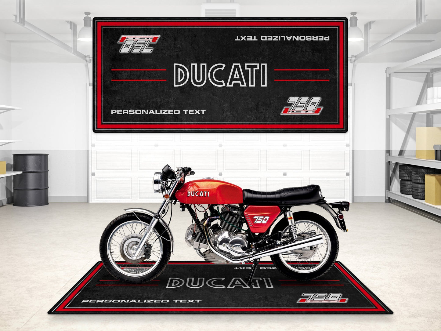 Designed Pit Mat for Ducati 750 GT 1973 Motorcycle - MM7203