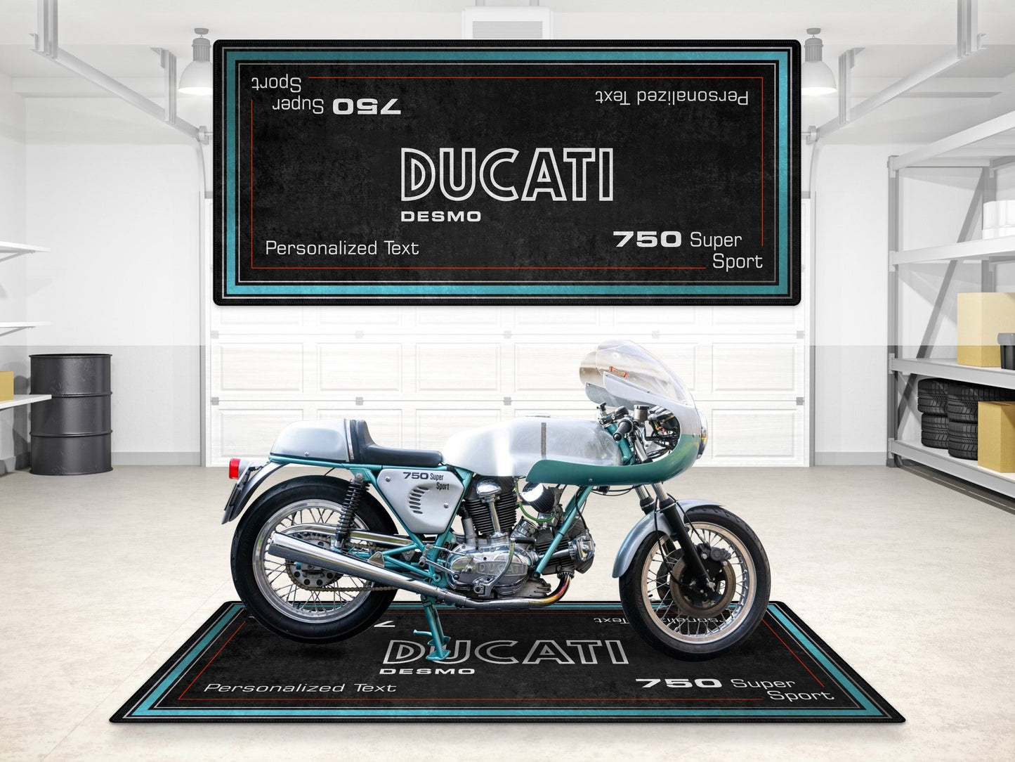 Designed Pit Mat for Ducati Desmo 750 Super Sport Motorcycle - MM7222
