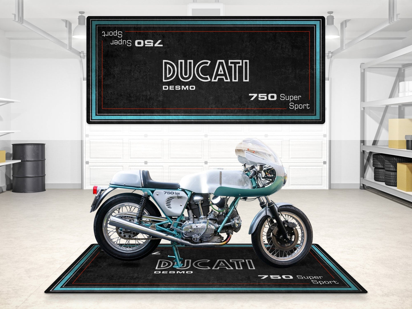 Designed Pit Mat for Ducati Desmo 750 Super Sport Motorcycle - MM7222