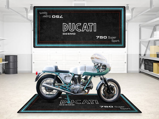 Designed Pit Mat for Ducati Desmo 750 Super Sport Motorcycle - MM7222