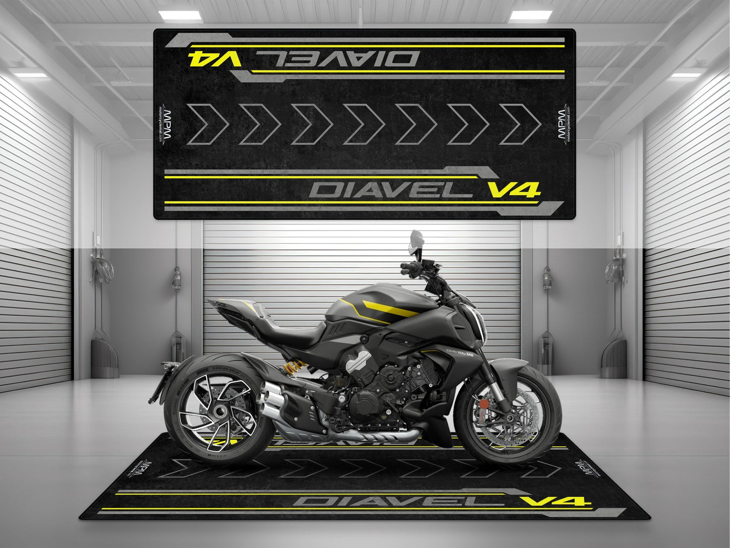 Designed Pit Mat for Ducati Diavel V4 Motorcycle - MM7170