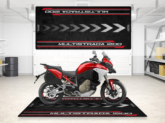 Designed Pit Mat for Ducati Multistrada 1200 Motorcycle - MM7180