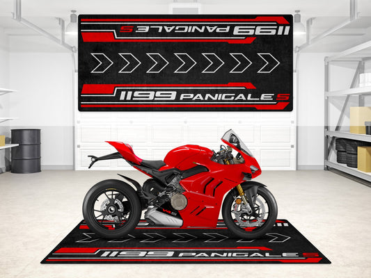 Designed Pit Mat for Ducati 1199 Panigale S Motorcycle - MM7183