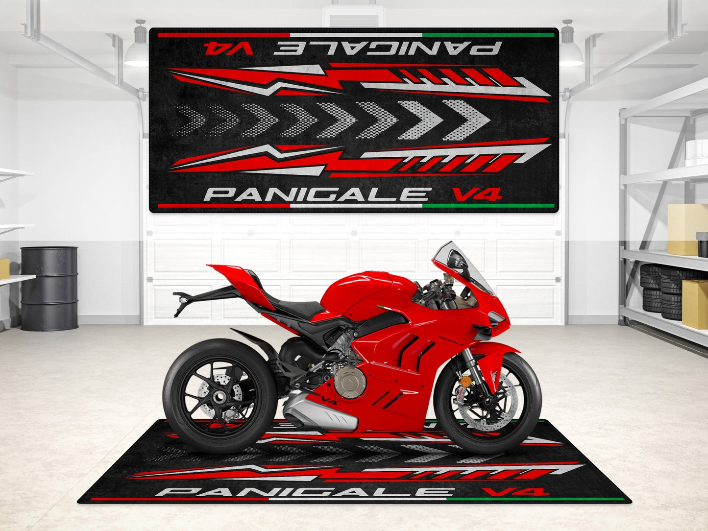 Designed Pit Mat for Ducati Panigale V4 Motorcycle - MM7187