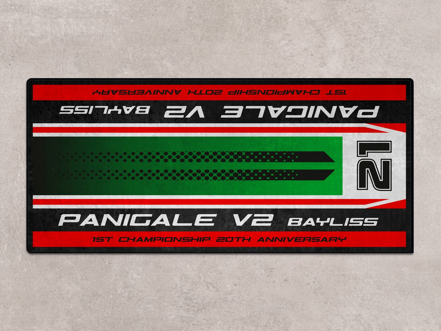 Designed Pit Mat for Ducati Panigale V2 Bayliss 1st Championship 20th Anniversary Motorcycle - MM7193