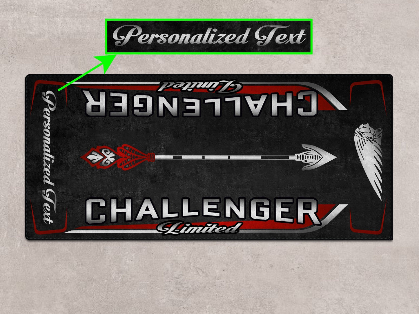 Designed Pit Mat for Indian Challenger Limited Motorcycle - MM7333
