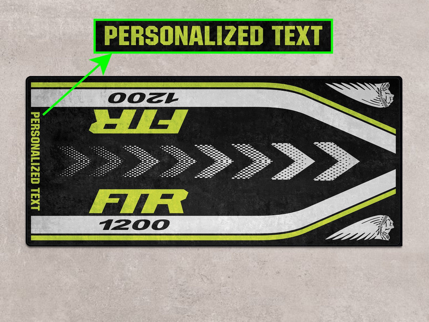 Designed Pit Mat for Indian FTR 1200 Motorcycle - MM7315