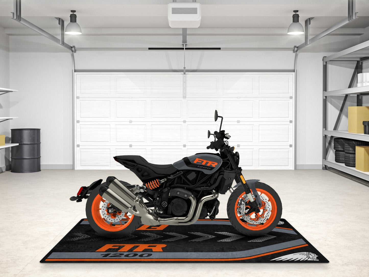 Designed Pit Mat for Indian FTR 1200 Motorcycle - MM7315