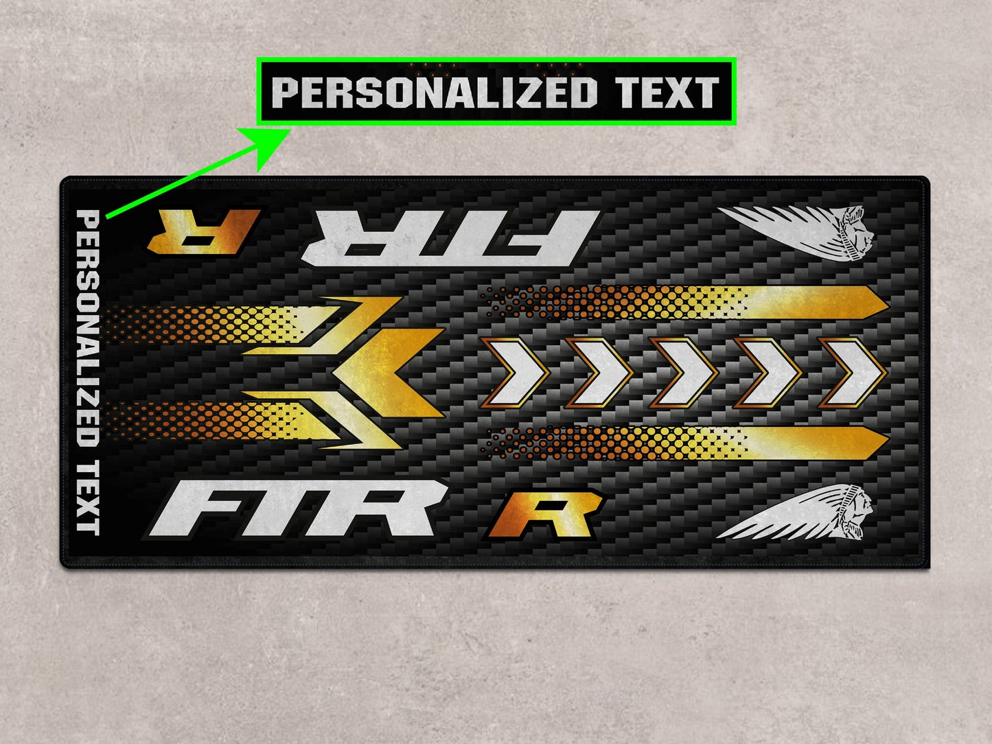 Designed Pit Mat for Indian FTR Carbon 1200 Motorcycle - MM7317