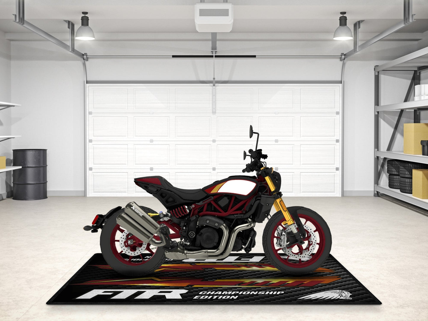 Designed Pit Mat for Indian FTR Championship Edition Motorcycle - MM7319
