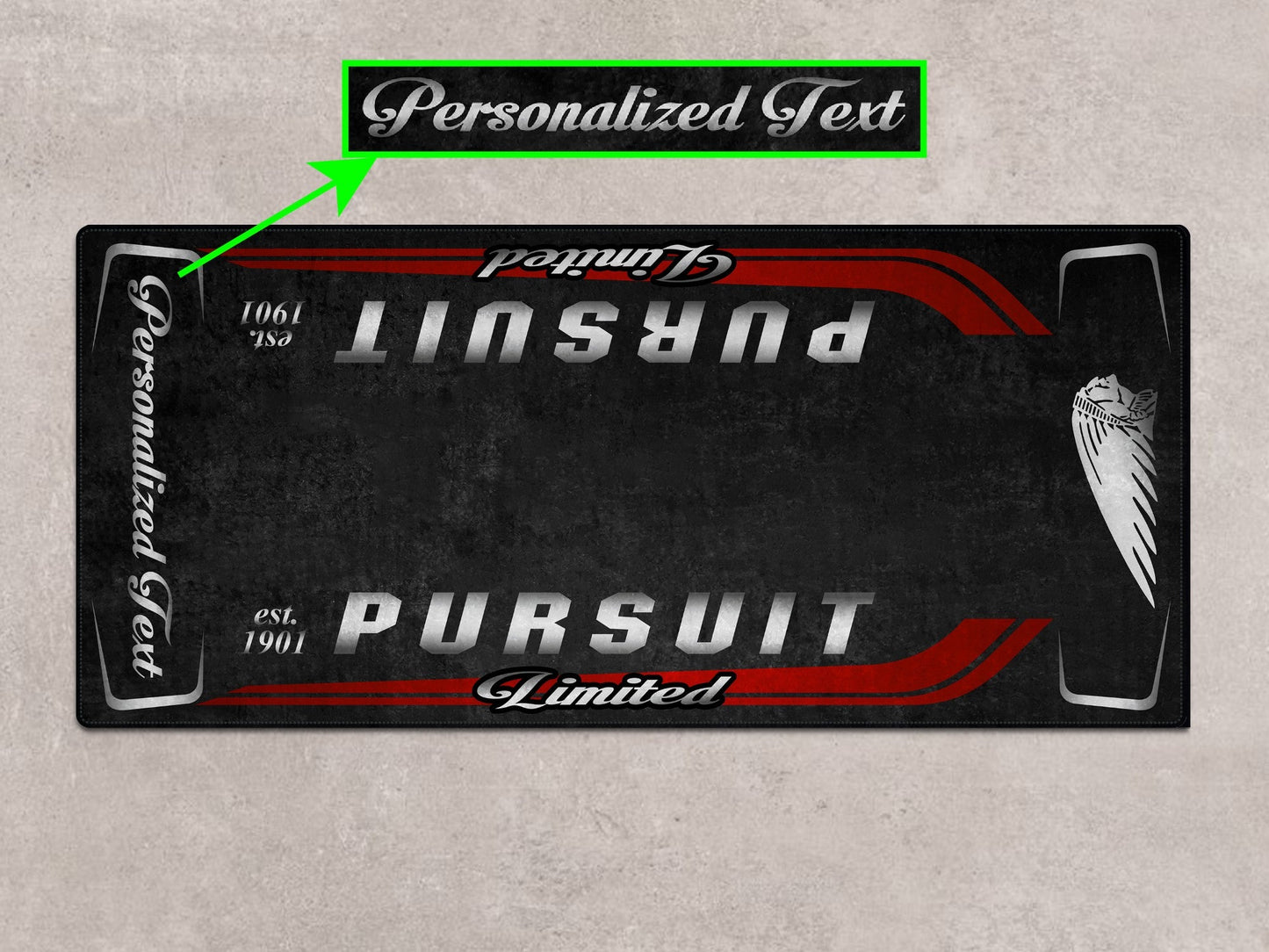 Designed Pit Mat for Indian Pursuit Limited Motorcycle - MM7338